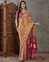 Vasthrlay Printed Tassels Unstitched Maroon Saree