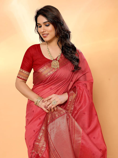 VasthrlayJacquard Boardered Unstitched Mustard Free Ethnic Wear