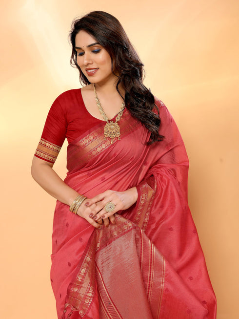 Vasthrlay Jacquard Unstitched Saree