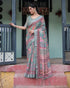 Vasthrlay Floral Printed Tassels Saree