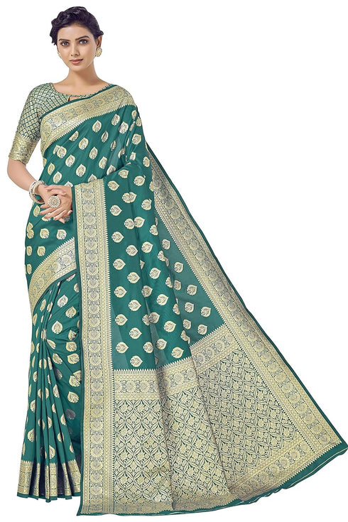 Vasthrlay Banarasi Gs Bridal Rama Ethnic Wear