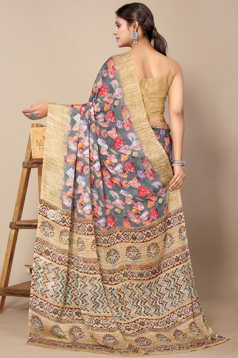 Vasthrlay Fashion Georgette Kalmkari Mehandi Ethnic Wear