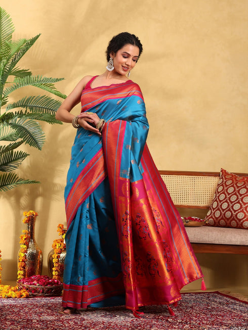 Vasthrlay Banarasi Unstitched Saree