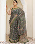 Vasthrlay Georgette Bandhani Unstitched Purple Saree