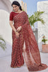 Vasthrlay Fashion Georgette Sequins Navy Ethnic Wear
