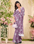 Vasthrlay Scalloped Embroidery Yellow Saree