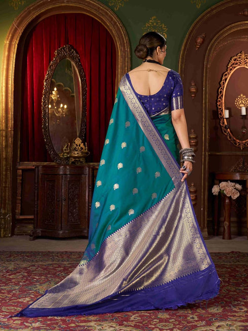Vasthrlay Kanjivaram Unstitched Jacquard Stylish Saree
