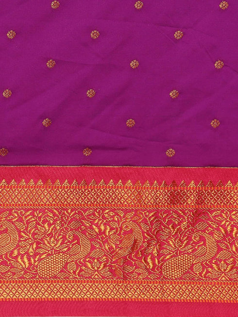 Vasthrlay Paithani Purple Saree