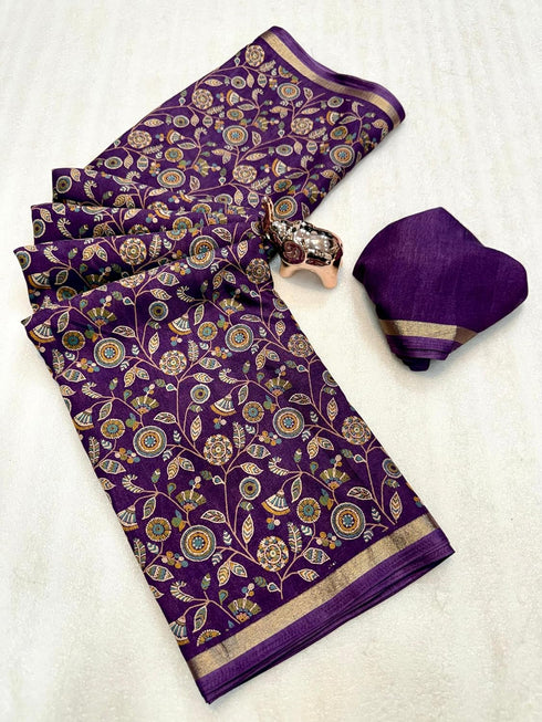 Vasthrlay Kalamkari Tussar Saree