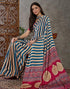 Vasthrlay Printed Tassels Unstitched Maroon Saree