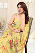Vasthrlay Fashion Chiffon Georgette Beige Ethnic Wear