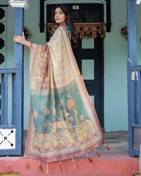 Vasthrlay Handloom Traditional Paisley Saree