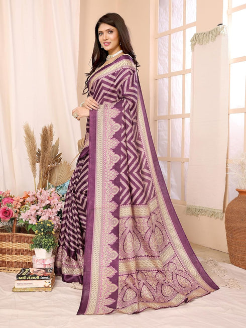 Vasthrlay Printed Unstitched Material Az Ys Bindu Parent Red Ethnic Wear