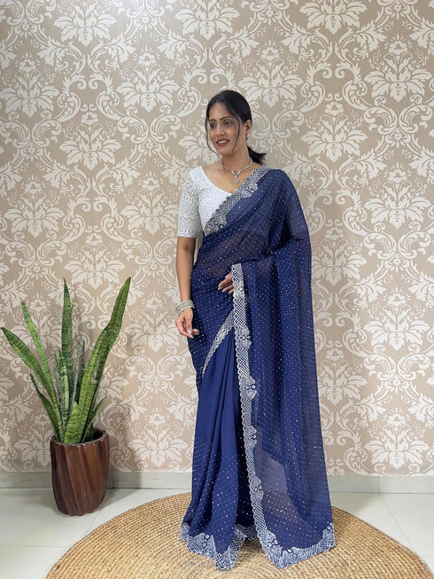 Vasthrlay Georgette Lightweight Receptions Gatherings