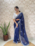 Vasthrlay Georgette Embellishments Embroidered Traditional