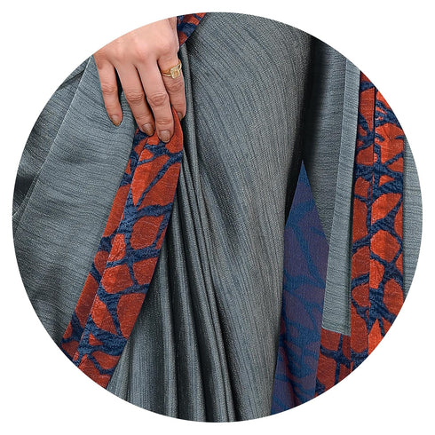 Vasthrlay Fashion Chiffon Abstrect Printed Ethnic Wear