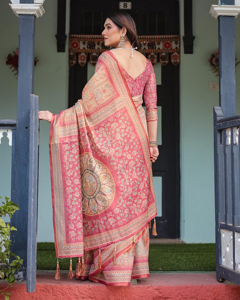 Vasthrlay Floral Tassels Traditional Saree