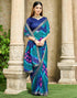 Vasthrlay Chiffon Bandhani Multicolor Saree With Unstitched Blouse Piece