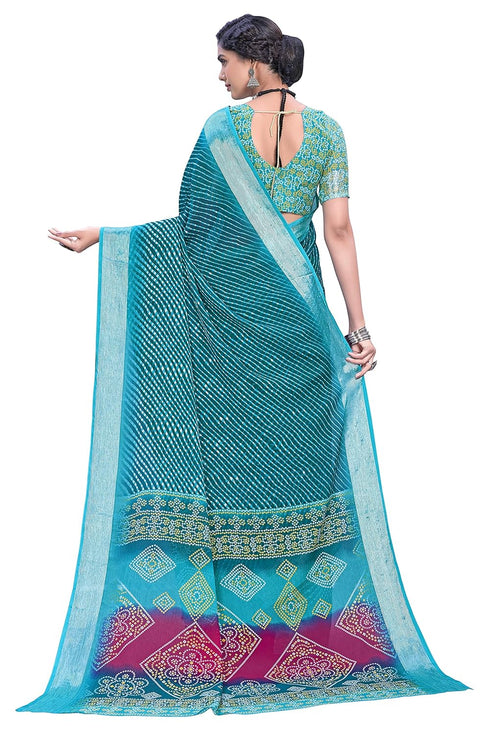 Vasthrlay Bandhani Chiffon Rani Ethnic Wear