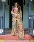 Vasthrlay Handloom Turquoise Traditional Saree