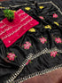 Vasthrlay Vichitra Embroidery Brown Black