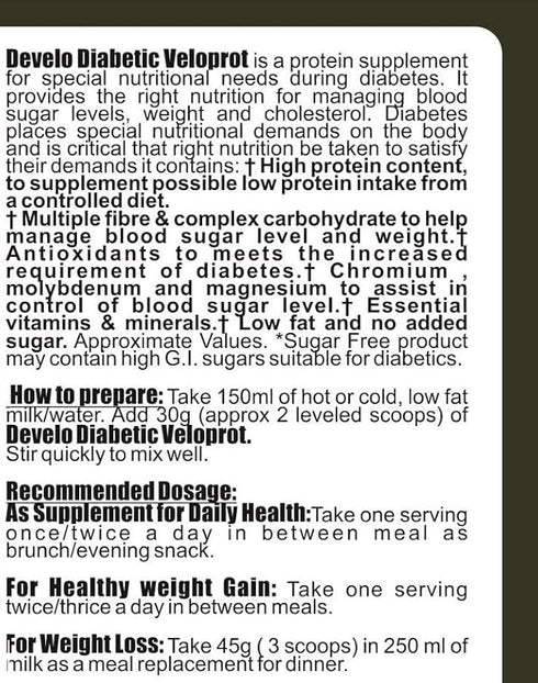 Develo Diabetic Protein Powder Mixed Fruit