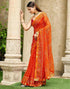 Vasthrlay Chiffon Bandhani Unstitched Green Saree