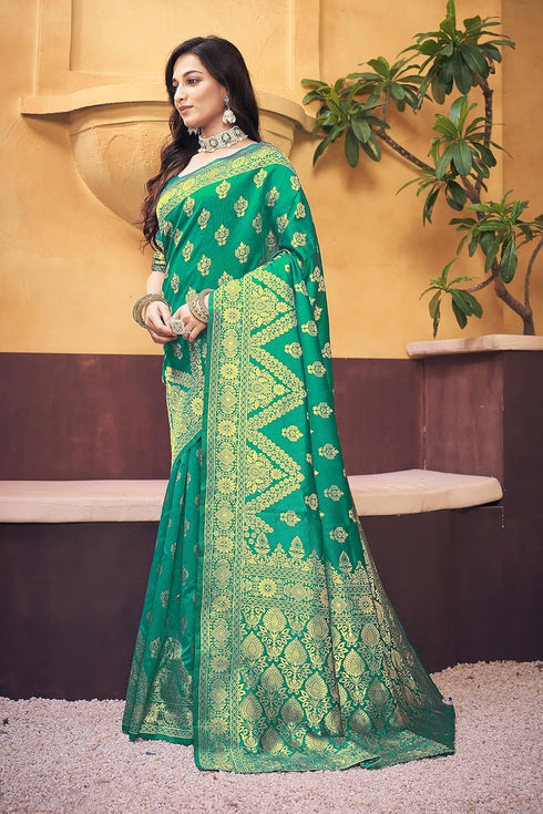 Vasthrlay Banarasi Rama Ethnic Wear