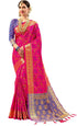 Vasthrlay Pink Banarasi Saree