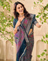 Vasthrlay Georgette Printed Unstitched Red Saree