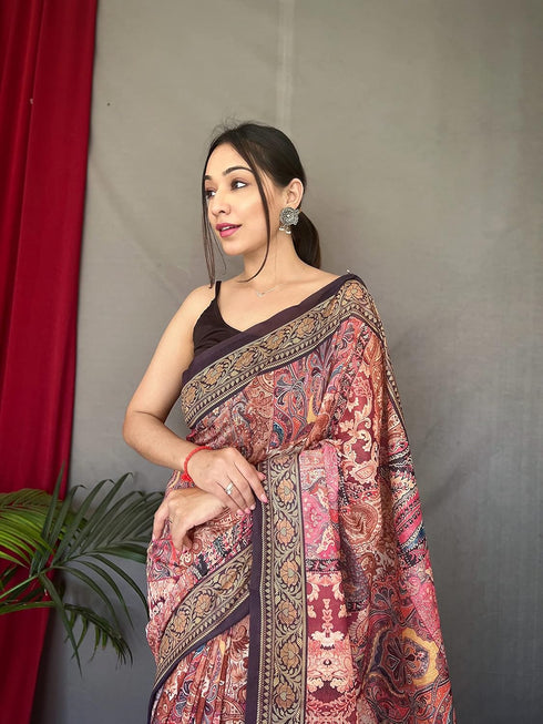 Vasthrlay Cotton Kalamkari Printed Ethnic Wear