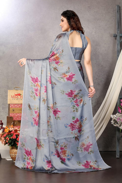 Vasthrlay Fashion Chiffon Printed Dusty Ethnic Wear