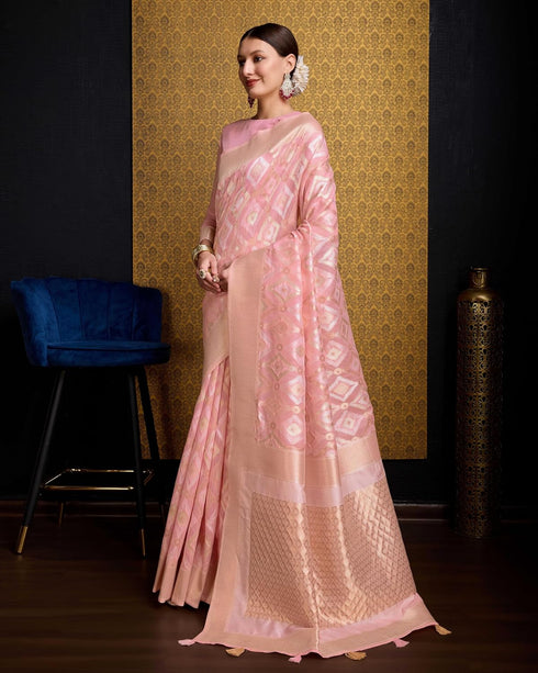 Vasthrlay Women's Cotton Unstitched Blouse Saree