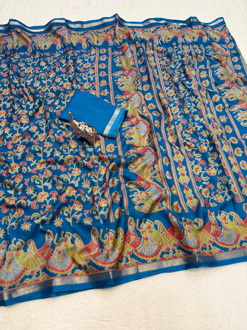 Vasthrlay Tussar Kalamkari Designer
