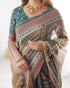 Vasthrlay Handloom Grey Green Traditional Saree