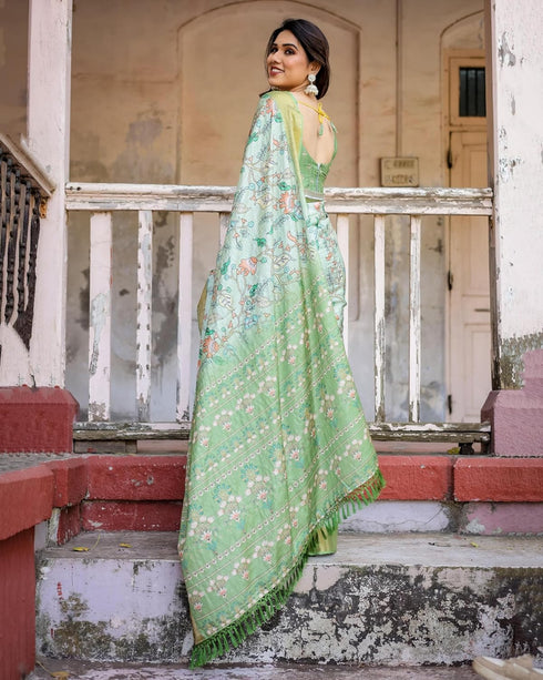 Vasthrlay Cotton Unstitched Blouse Ethnic Wear