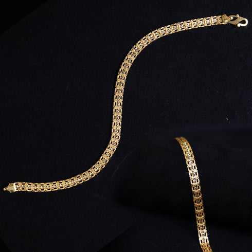 22 Carat Gold Chain Type Braclet 6.39g by Mahita Collections
