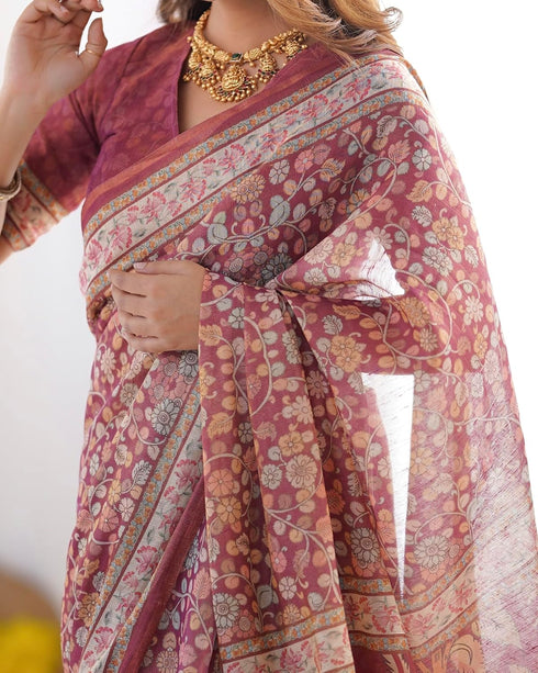 Vasthrlay Handloom Grey Green Traditional Saree