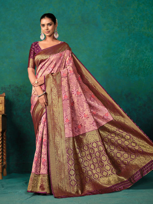 Vasthrlay Banarasi Floral Saree