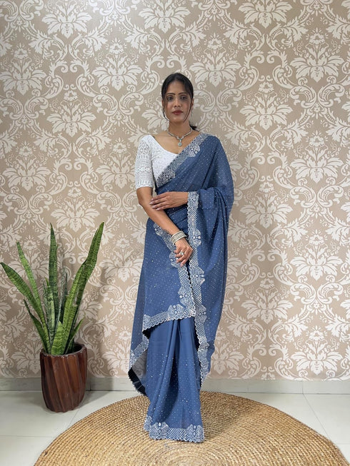 Vasthrlay Georgette Lightweight Receptions Gatherings