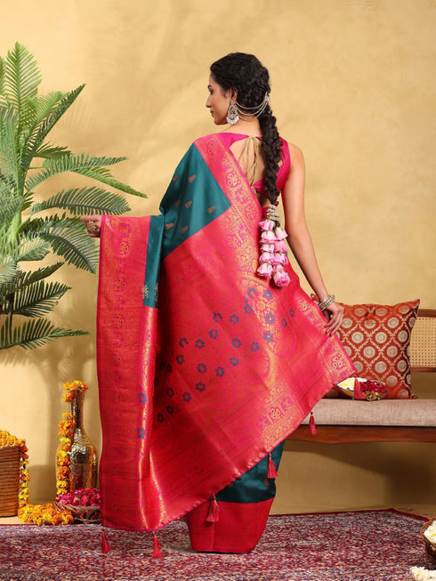 Vasthrlay Banarasi Unstitched Saree
