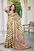 Vasthrlay Brown Unstitched Saree