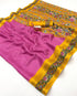 Vasthrlay Kalamkari Contrast Royalblue