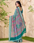 Vasthrlay Georgette Printed Unstitched Red Saree