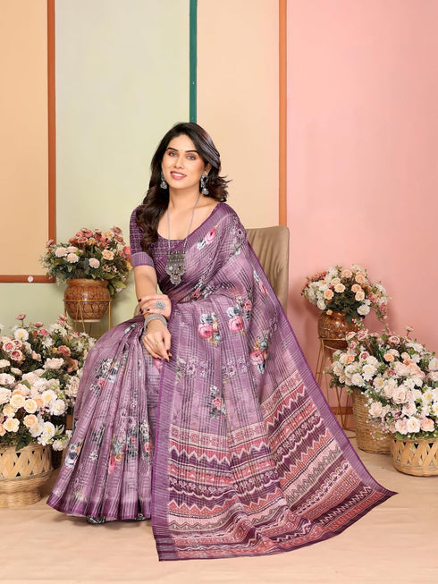 VasthrlayDigital Unstitched Dumbbell Red Free Ethnic Wear