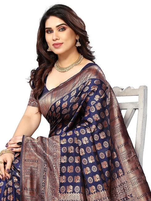 Vasthrlay Kanjivaram Banarasi Paithani Unstitched Ethnic Wear