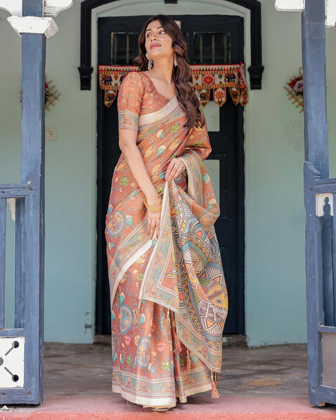 Vasthrlay Handloom Printed Saree
