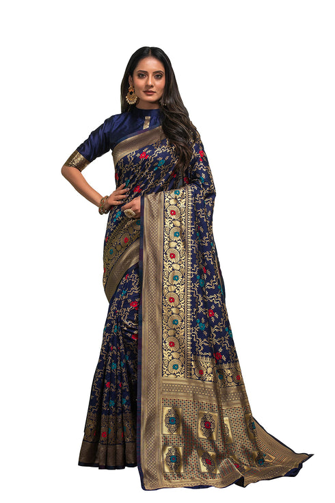 Vasthrlay Magenta Banarasi Designer Saree