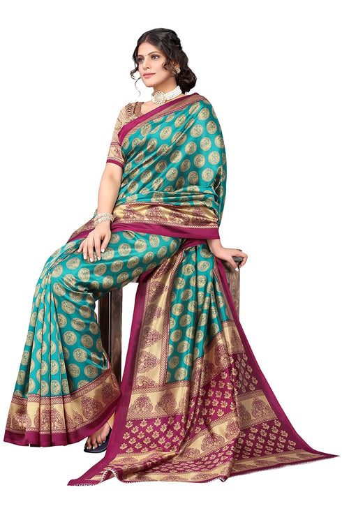 Vasthrlay Printed Alifa Pink Free Ethnic Wear