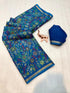 Vasthrlay Printed Beautiful Royalblue